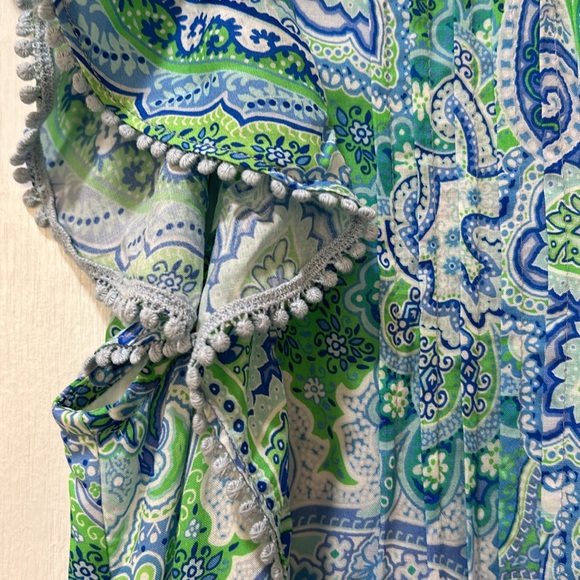 HALEBOB PIN TUCK PLEATS MINI DRESS GREEN Sz SMALL PULLOVER - Picture 6 of 16